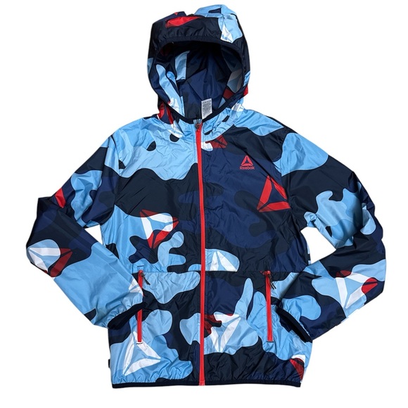 Reebok Kids Swim Jacket - Blue and Red Camo - Picture 3 of 7